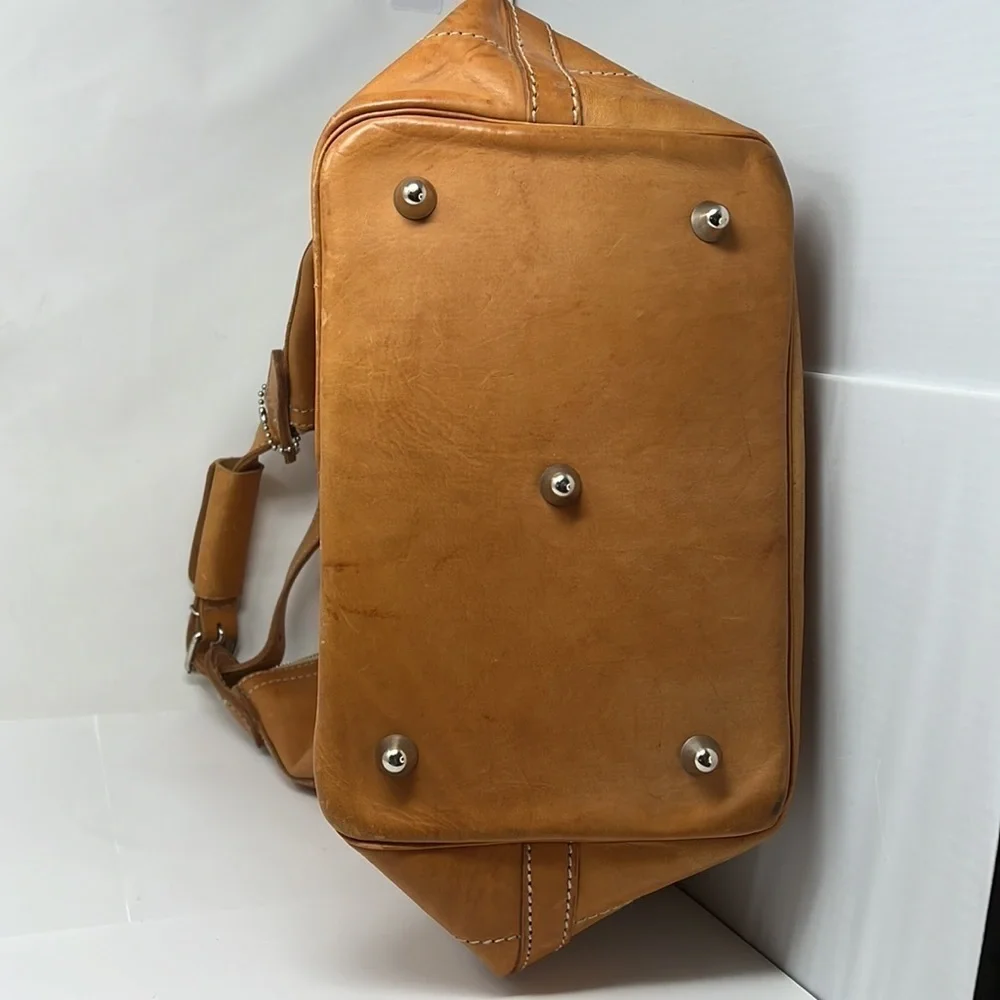 Large Tall Belting Leather Zip Tongue Groove Closure Hand Crossbody Bucket Bag